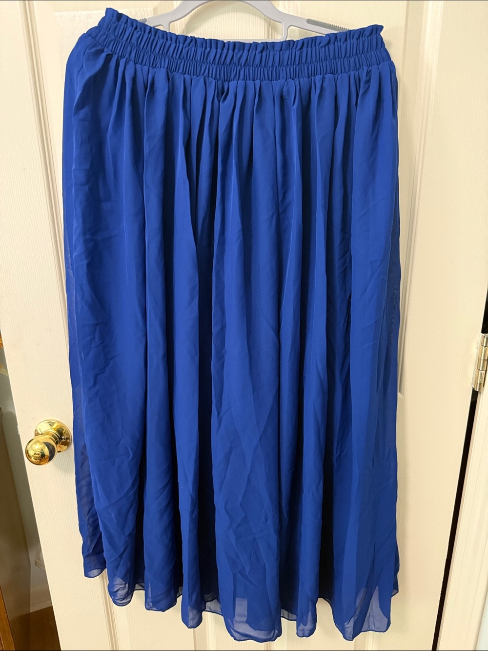 Amazon Royal Blue Maxi Skirt with Elastic Waist
